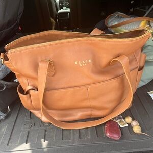 Elkie & Co Aberdeen Diaper Bag (Genuine Leather)